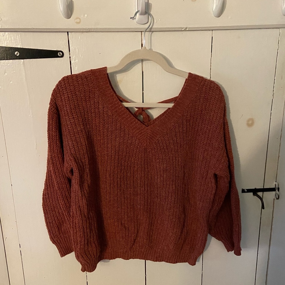 rust colored sweater
